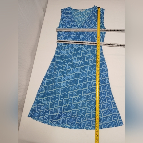 Dharma Trading Co. 100% Indian Cotton Vneck Sleeveless Lined Midi Dress. Size L - Picture 5 of 7